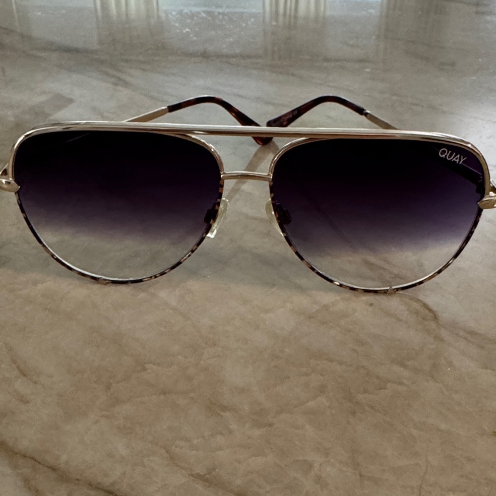 Quay Australia Gold and Black Sunglasses